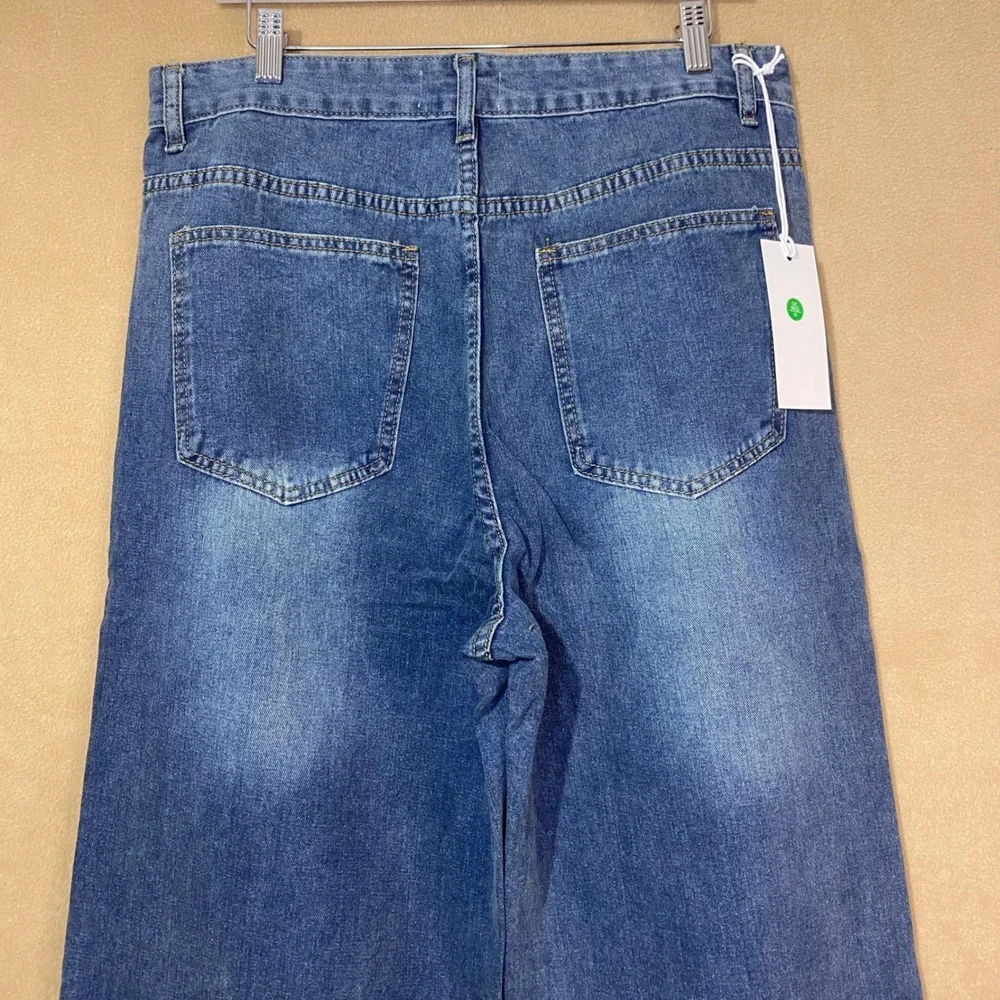 Tallgira Wide Leg Jean Mens 2XL 34x30 Blue Faded Relaxed‎ Fit NWT Baggy  Skate